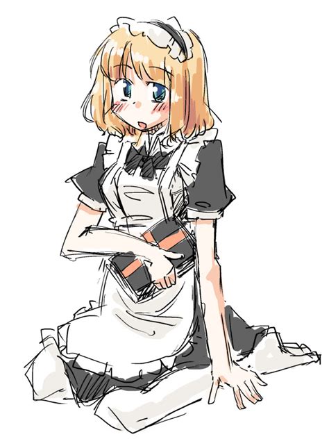 Safebooru 1girl Alice Margatroid Arnest Blonde Hair Blue Eyes Maid Maid Headdress Short Hair