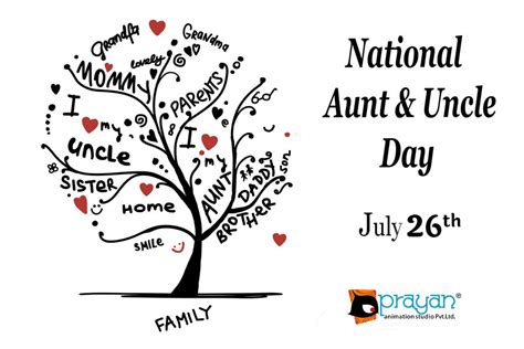 26th July National Aunt And Uncle Day • Prayan Animation