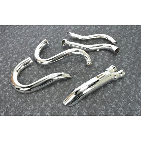 V Twin Manufacturing Chrome Into Exhaust Header Set