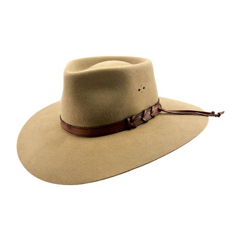 Statesman Big Australian Fur Felt Hat Outback Whips And Leather