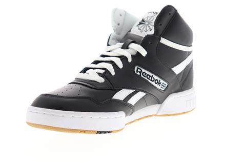 Reebok Bb 4600 Eh2136 Mens Black Leather High Top Basketball Sneakers