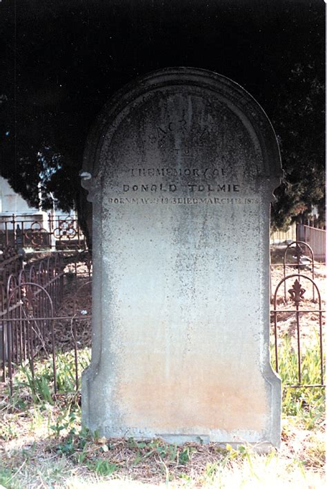 Donald Tolmie Headstone At The Cemetery High Country History Hub