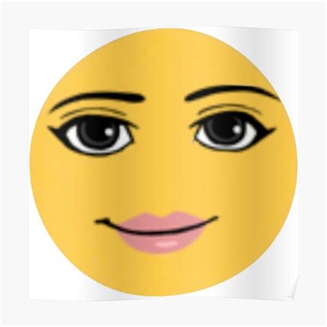 Roblox Woman Face Emoji Poster For Sale By Asianqueen Redbubble