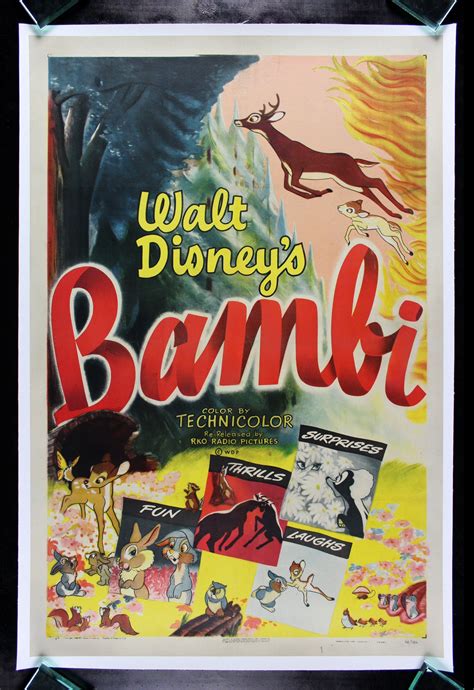 Bambi Posters Art Prints Animation Film Poster Art