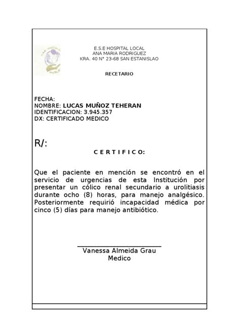 Collection Of Certificado Medico Scribd Certificado De Aptitud Medico