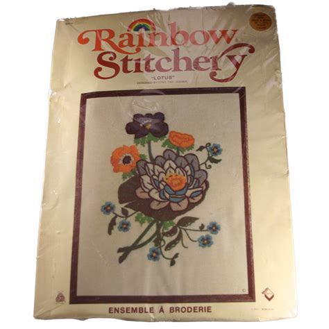 Rainbow Stitchery 80412 Crewel Embroidery Kit Lotus