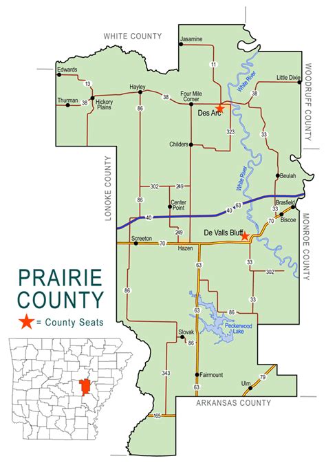 Zz Prairie County Map Encyclopedia Of Arkansas