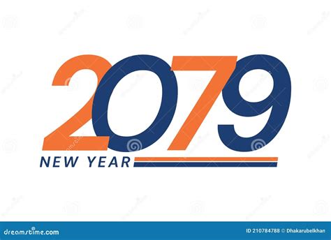 Happy New Year 2079 Logo Design New Year 2079 Text Design Isolated On