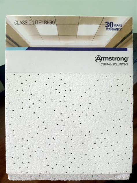 White Armstrong Mineral Fiber Ceiling Fine Fissured Rh99 600x600x16mm