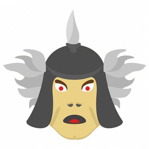 Chinese Face Samurai Soldier Warrior Emoji Emotion Icon