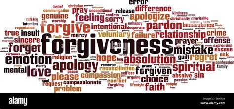 Forgiveness Word Cloud Concept Collage Made Of Words About Forgiveness