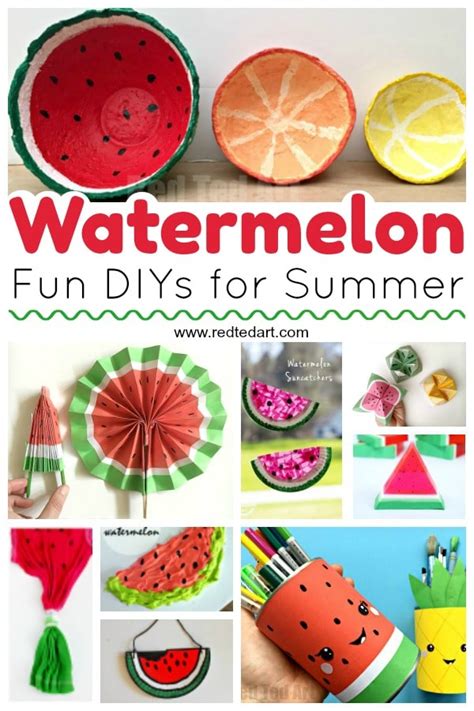 Diy Watermelon Craft Idea Red Ted Art Kids Crafts