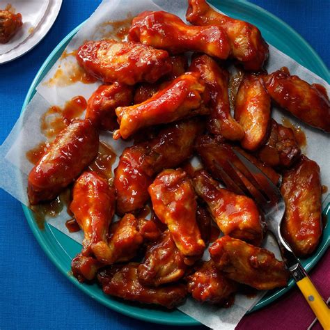 Home recipes chicken & poultry. Tangy Barbecue Wings Recipe | Taste of Home