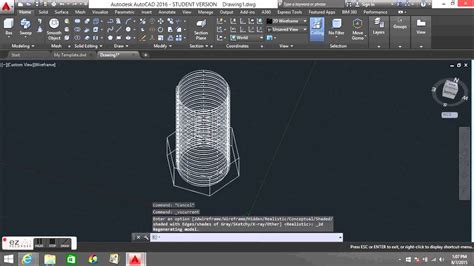 How To Make A Nut And Bolt In Autocad 3d Youtube