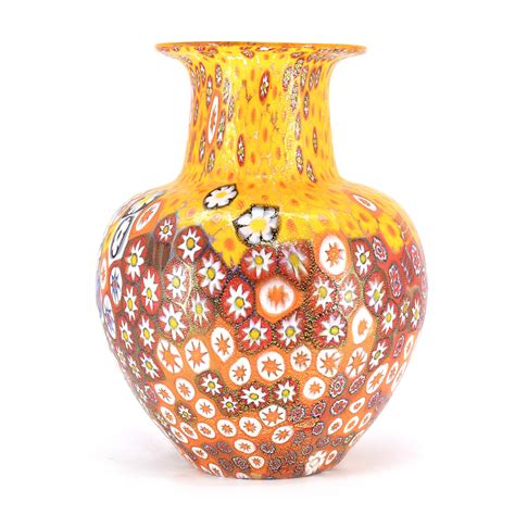 vases home and living hand blown glass art vase murrine vase home décor pe