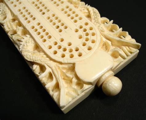 Igavel Auctions Ivory Cribbage Board Chinese 19th20th C L3ad4
