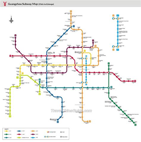 Guangzhou Subway Maps Metro Lines Stations Metro Map Subway Map