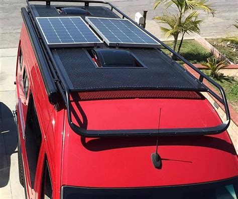 Aluminess Roof Rack On This Red Sprinter Van Sprinter Sprinter Van