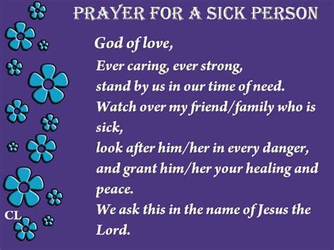 A sick person with the right attitude has taken some huge steps towards recovery. Prayer for a sick person | Prayer for healing the sick ...