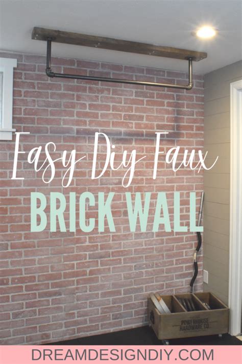 Diy Faux Brick Wall Easy Budget Friendly Way To Add Character