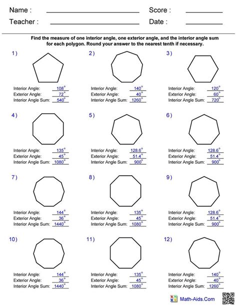 Https://wstravely.com/worksheet/angles Of Polygons Coloring Activity Worksheet Answers