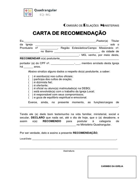 Carta De Recomendaçãodocx