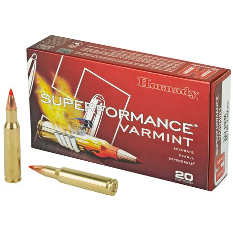 Hornady Superformance Varmint 222 Remington 50gr V Max 20rd Box