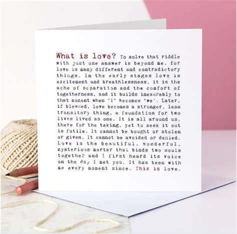 What Is Love Coulson Macleod Card Sartorial Jce