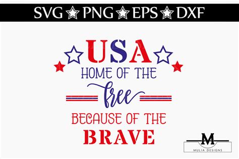 USA Home Of The Free SVG By Mulia Designs | TheHungryJPEG.com
