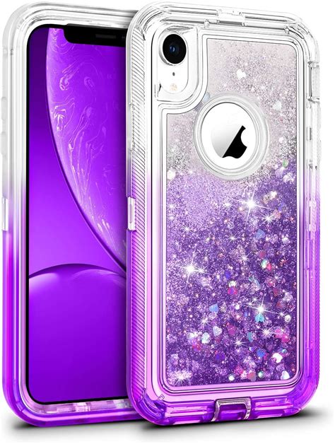 Wesadn Case For Iphone Xr Caseiphone Xr Case For Girls Women Cute Glitter Liquid