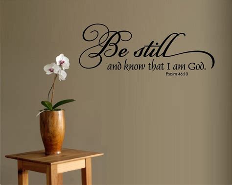 Amazon Com Be Still And Know That I Am God Vinyl Wall Decals Quotes