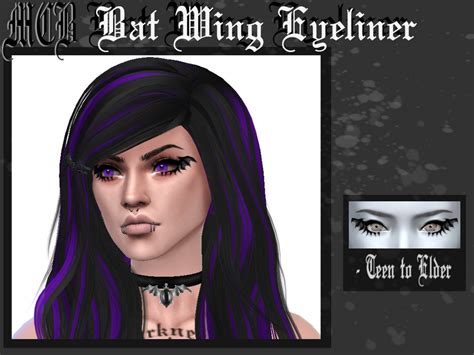The Sims Resource Bat Wing Eyeliner