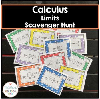 The calculator will use the best method available so try out a lot of different types of problems. Calculus Limits Scavenger Hunt | Calculus, High school math teacher, Calculus teacher