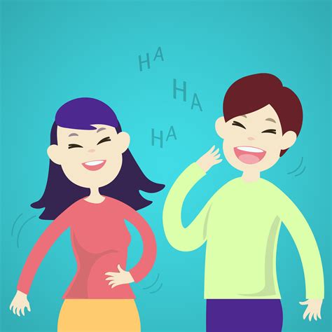 Two People Laughing Cartoon