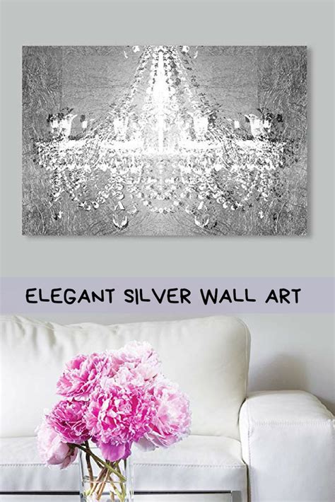 Elevate Your Room With This Chandelier Wall Art Silver Wall Art Is