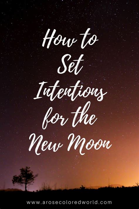 Setting Intentions For The New Moon