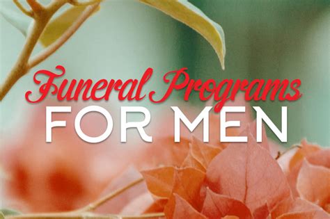 60 Funeral Program For Men Word Photoshop Templates Graphicnule