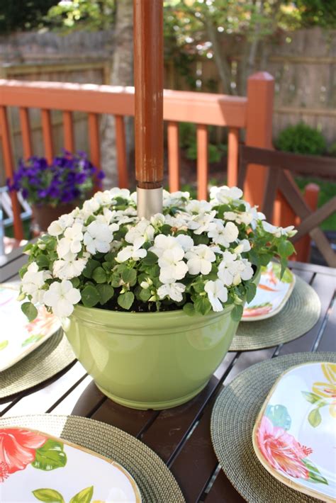 This is an easy print to make two parts to support an umbrella in the center hole of a spool so a. DIY Umbrella Planter | Confessions of a Serial Do-it ...