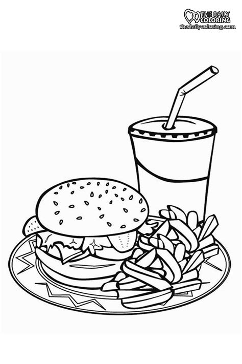 Free Printable Food Coloring Pages **2024** - The Daily Coloring