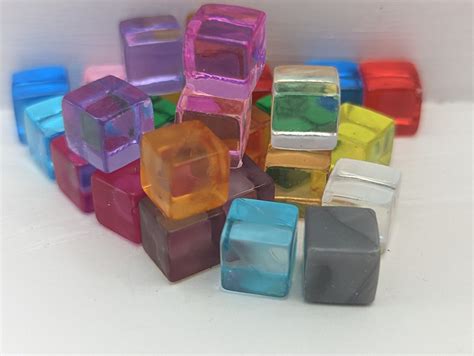 Cubes Board Game Acrylic Cubes 8mm Board Game Cubes Board Game Etsy