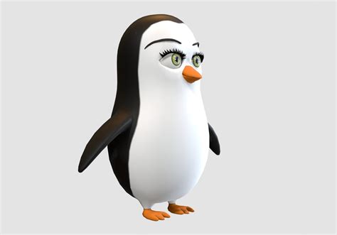 Cartoon Girl Penguin 3d Model By Nickianimations