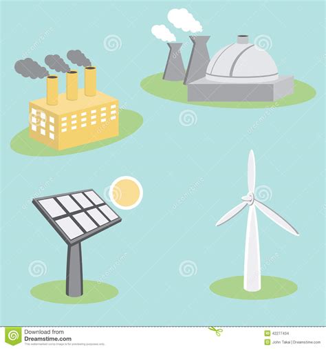 Utility Energy Company Icons Stock Vector - Illustration of isolated