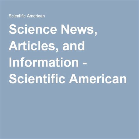 Science News Articles And Information Science News Scientific