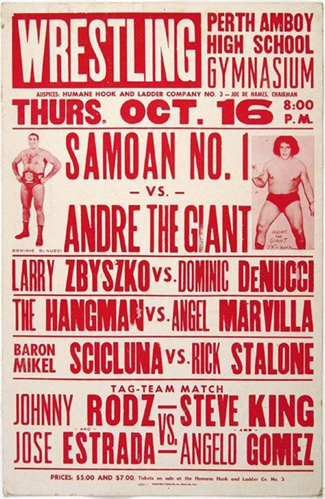 An Old Concert Poster For The Wrestling Tournament
