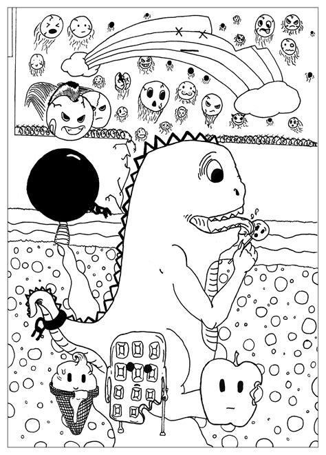 Doodle Art Free To Color For Children Doodle Art Kids Coloring Pages
