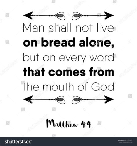 Man Shall Not Live On Bread Stock Vector (Royalty Free) 1827911687