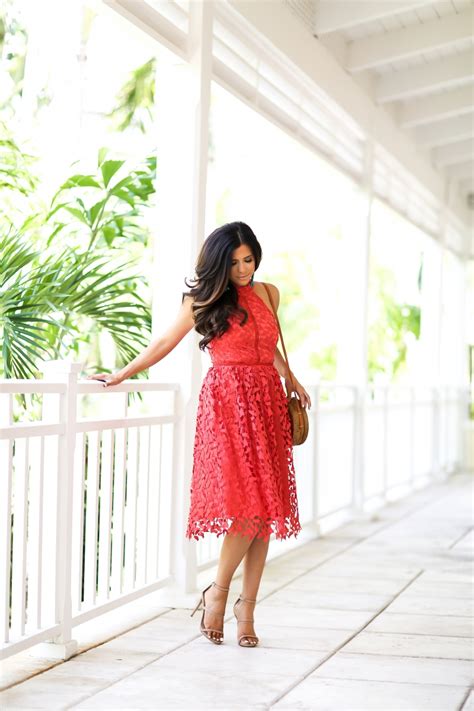 lace coral designer dress dupe the sweetest thing