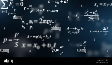 Mathematics Background With Scientific Formulas And Calculations Stock