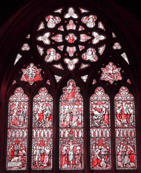 Unique Red Cathedral Window Stained Glass Window Cathedral Windows Cathedral Church Window