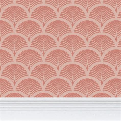 Art Deco Fan Wallpaper Rose And Blush Pink Ramble And Roam